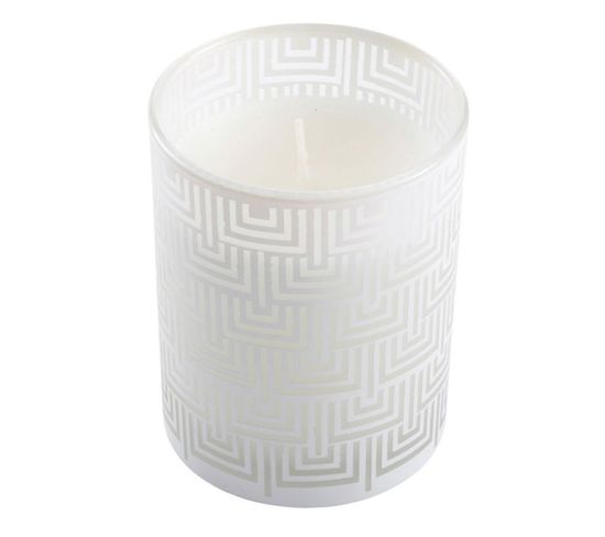 Bougie Parfumée "graphic Ethnic" 8cm Blanc