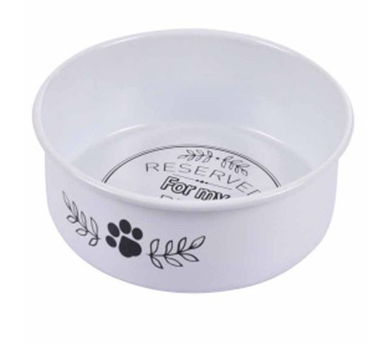 Gamelle Pour Chien et Chat "antidérapant" 19cm Blanc