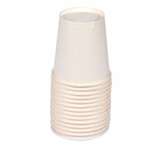 Lot De 50 Gobelets En Carton "tessie" 20cl Blanc