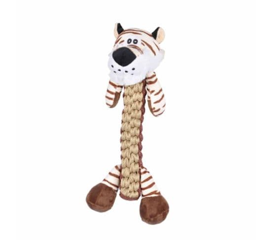 Peluche Pour Chien "tigre" 34cm Marron