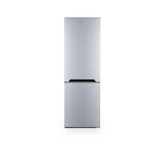 Réfrigérateur Combiné 60cm 293L No Frost F Poignées Intégrées Silver - Sccb285nfs