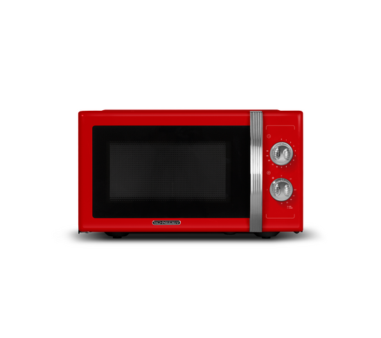 Smw23vmr - Micro Ondes Gril Vintage - 23l - 6 Niveaux De Puissance - Plateau Tournant 27cm - Rouge