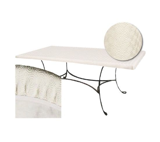 Sous-nappe Protège Table Rectangulaire Basic - L. 100 X L. 160 Cm - Blanc