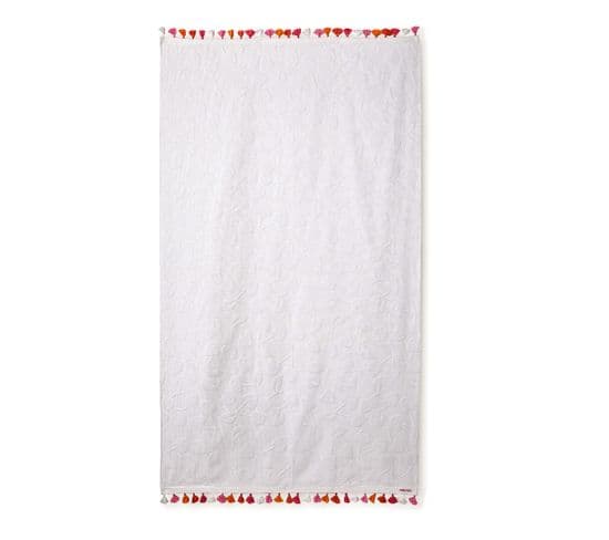 Drap De Bain Escapade Kawaii 90x150 Cm - 100% Coton - 400 Gsm - Blanc