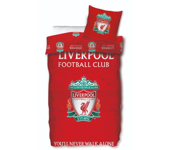 Housse De Couette Fc Liverpool 140x200 Cm Et Taie D'oreiller - 100% Coton