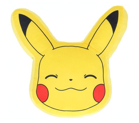 Coussin 3d Pikachu Pokemon - 100% Polyester - Jaune