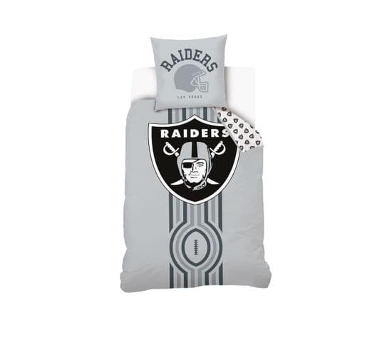 Housse De Couette Nfl Los Angeles Raiders 140x200 Cm - 100% Coton