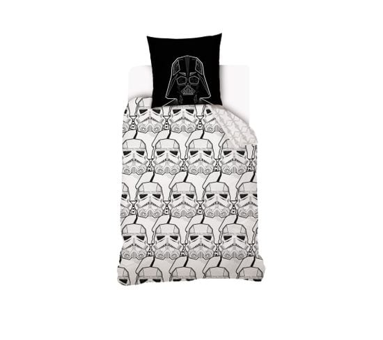 Housse De Couette Star Wars Légion De Troopers 140x200 Cm - 100% Coton - Blanc