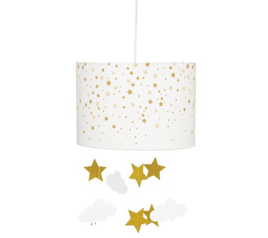 Suspension Étoilée Pour Chambre D'enfant - Blanc Et Doré