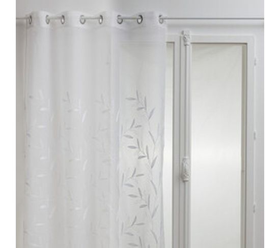 Voilage Brodé Izzy 140 X 240 Cm - Blanc