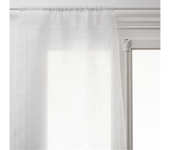 2 Voilages Indi - Longueur 160 Cm X Largeur 60 Cm - Blanc