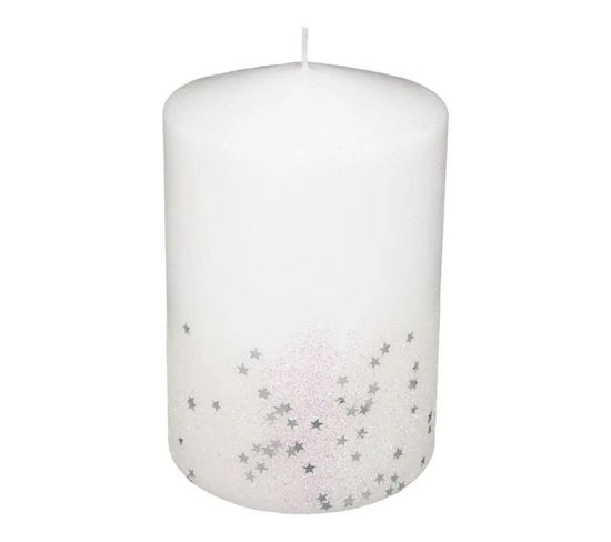 Bougie Déco Paillettes "colorama" 90g Blanc