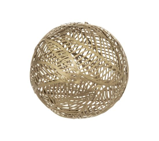 Boule Déco En Métal Doré D 14 Cm