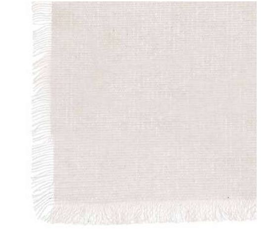 Nappe à Franges Riva - 100% Coton - Blanc