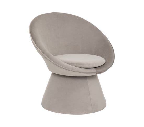 Fauteuil Design Moderne En Velours Gris