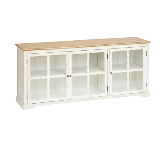 Buffet 3 Portes En Bois "olbia" 180cm Blanc