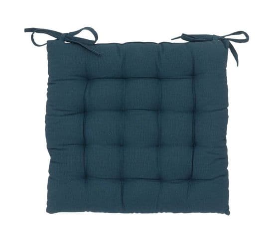 Coussin De Chaise "loria" 38x38cm Bleu Égéen