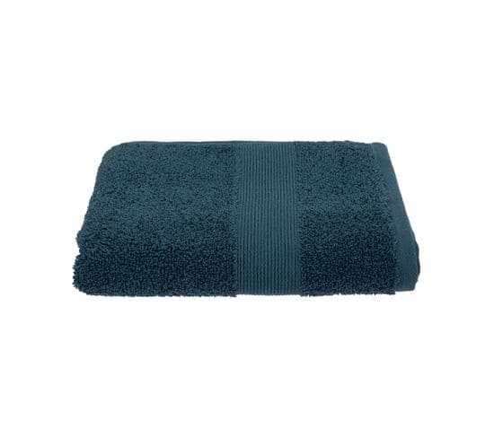 Serviette De Toilette En Coton Bleu Égéen Tissu Éponge 50 X 90 Cm