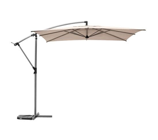 Parasol Déporté Carré "manoa" Blé 2,5 X 2,5 M