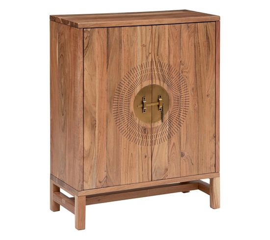 Buffet 2 Portes En Bois "jiling" 101cm Marron