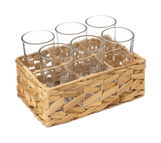 Lot De 6 Verres et Rack "tyson" 25cl Naturel