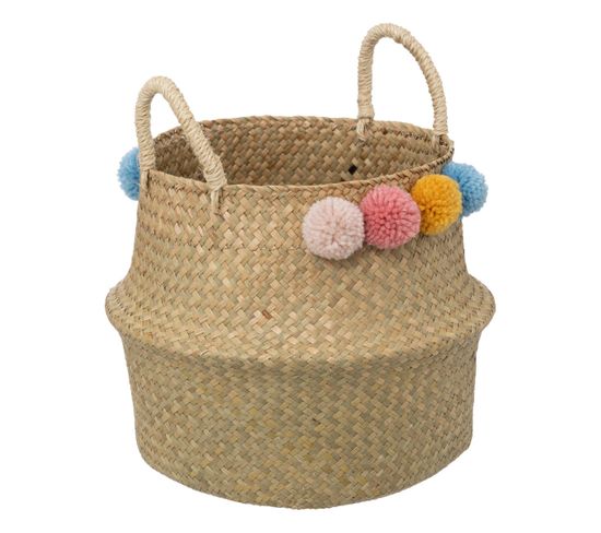 Panier De Rangement Avec Pompons D 33 Cm Chambre Enfant