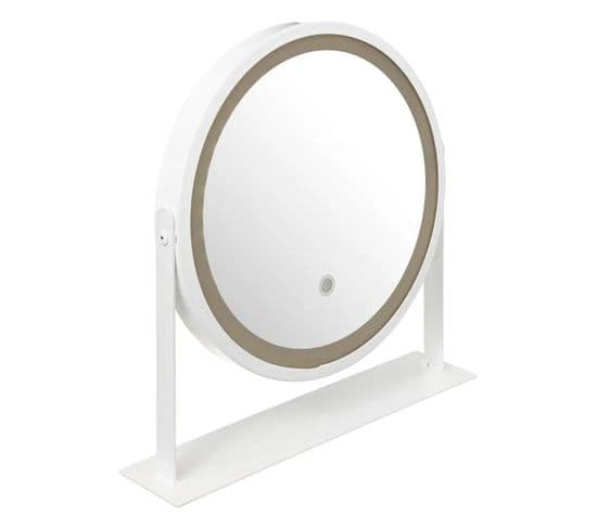 Miroir Pivotant à Poser "led" 35cm Blanc