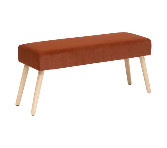 Banc Banquette En Velours Ambre 100 X 35 X 45 Cm