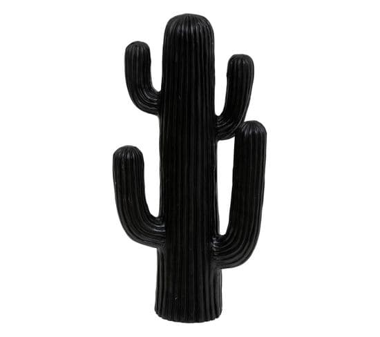 Objet Déco Cactus Noir En Magnésie H 57 Cm