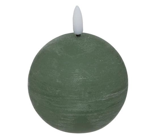 Bougie Boule à LED "molia" 12cm Vert