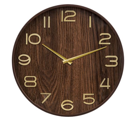 Horloge D55 Ivana Bois Foncé Atmosphera - Naturel Fonce