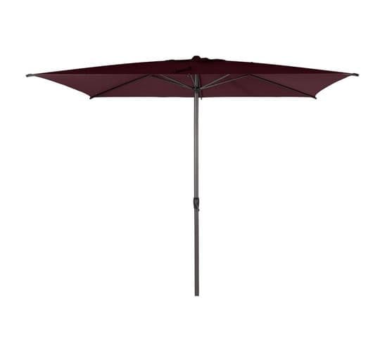 Parasol Mat Central 2x3 M Loompa Bordeaux Hespéride - Bordeaux