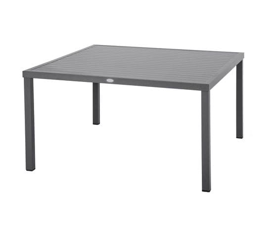 Table De Jardin Carrée En Aluminum Piazza - 8 Personnes - Gris Graphite