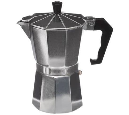 Cafetière Italienne "6 Tasses" 18cm Argent