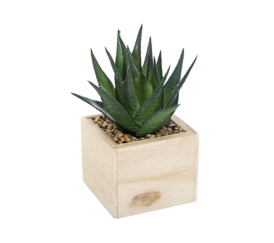 Plante Verte Artificielle Pot En Bois