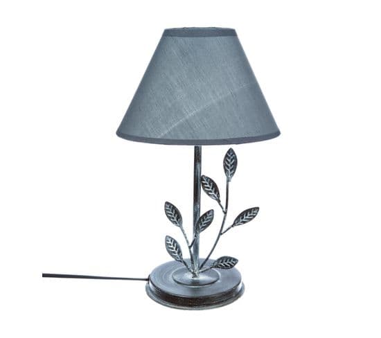 Lampe À Poser En Métal Déco H 35 Cm