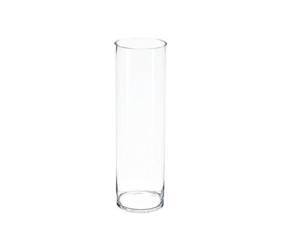 Vase Cylindre Transparent Clear H 50 Cm