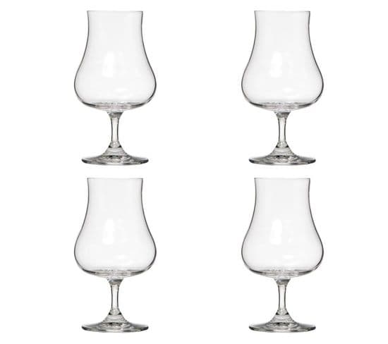 Lot De 4 Verres Design "liqueur" 22cl Transparent