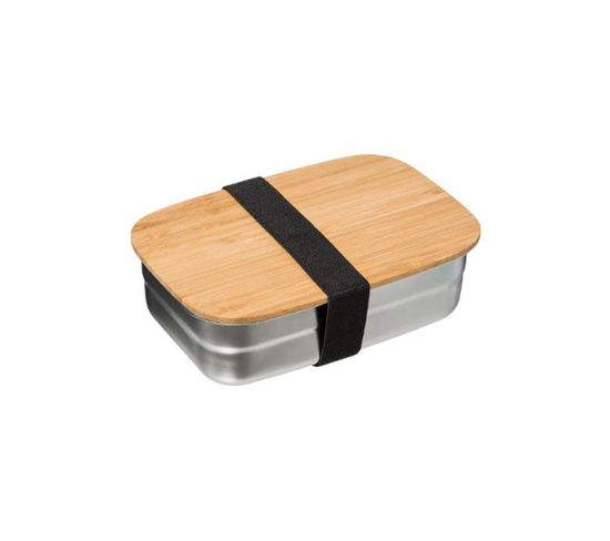 Lunch Box Inox Couvercle Bambou 085l