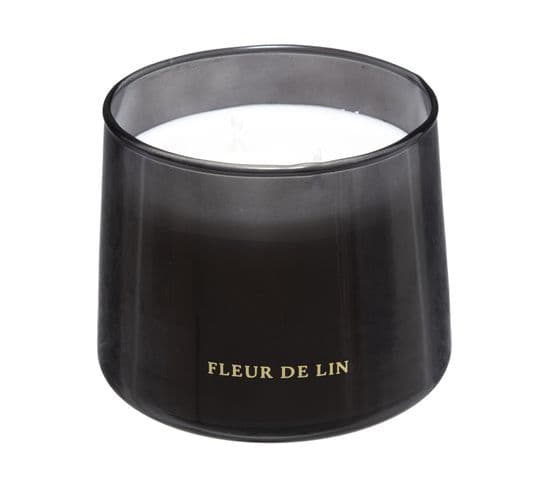 Bougie Parfumée 300 G Parfum Fleur De Lin Pot En Verre