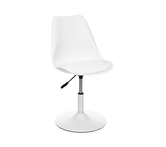 Chaise De Table Ou Chaise De Bureau Blanc Hauteur Ajustable