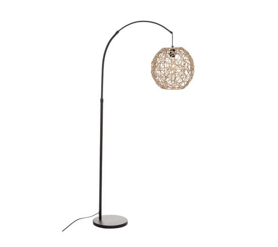 Lampadaire Arc Beige Et Noir H 180 Cm