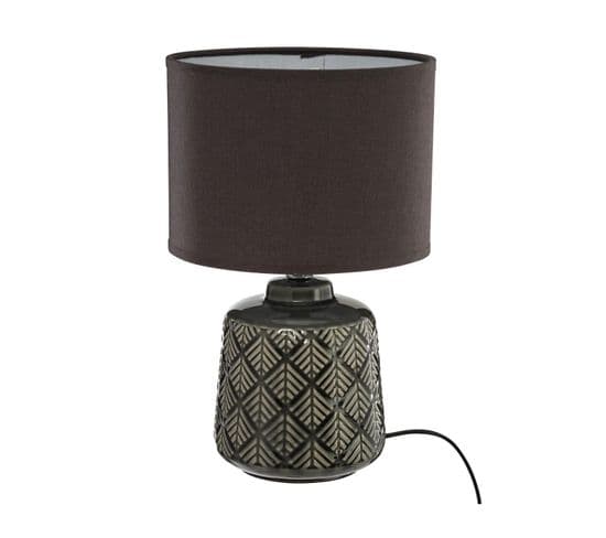 Lampe à Poser En Céramique Décorée H 35 Cm