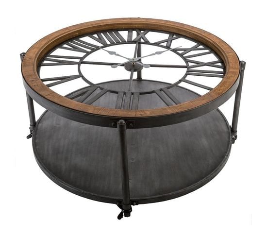 Table Basse Chrono Ronde Noire Atmosphera - Noir