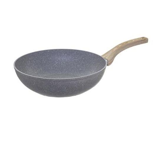 Wok En Aluminium "nature" 28cm Gris