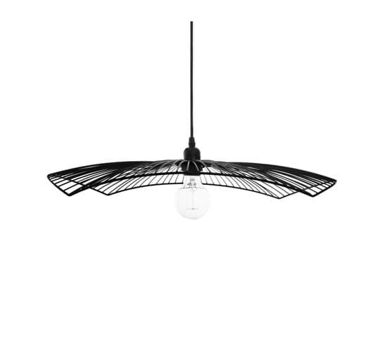 Luminaire Suspension En Métal Filaire Noir D 58 Cm