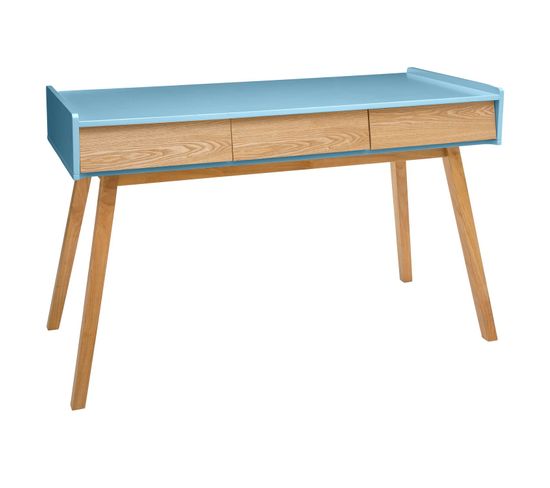 Console Scandinave En Bois Elva - L. 122 X H. 78 Cm - Bleu