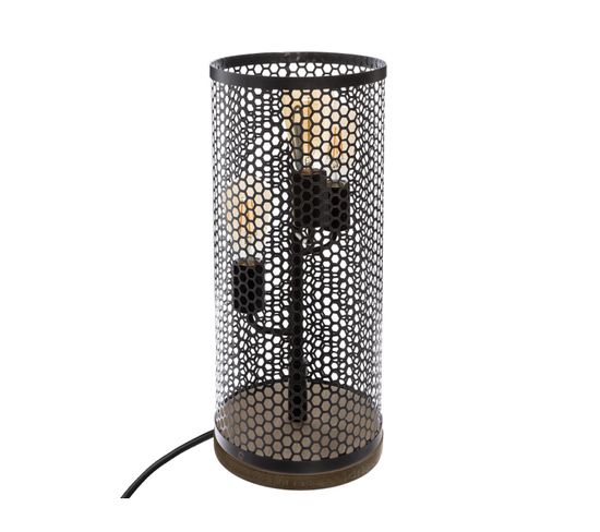 Lampe À Poser Tower En Bois Et Métal H 47 Cm