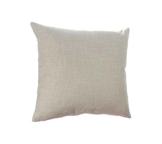 Coussin Déhoussable Beige Lin 40 X 40 Cm