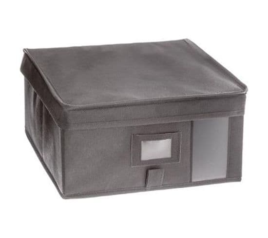 Boîte De Rangement "dressing" 30x30cm Gris Clair